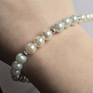 Vintage bracelet faux pearl pearlcore